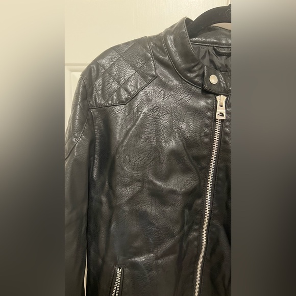 Guess Black Faux Leather Moto Jacket - Picture 7 of 8